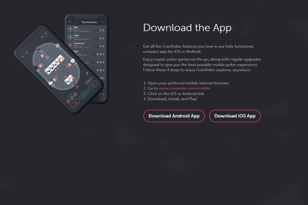 CoinPoker Mobile app